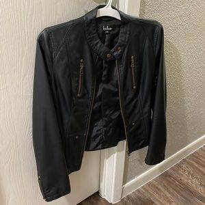Lulus Leather Moto Jacket (Size M)
